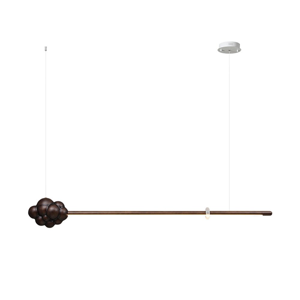 Sylisia lámpara colgante de madera estilo minimalista con palo en forma de nube