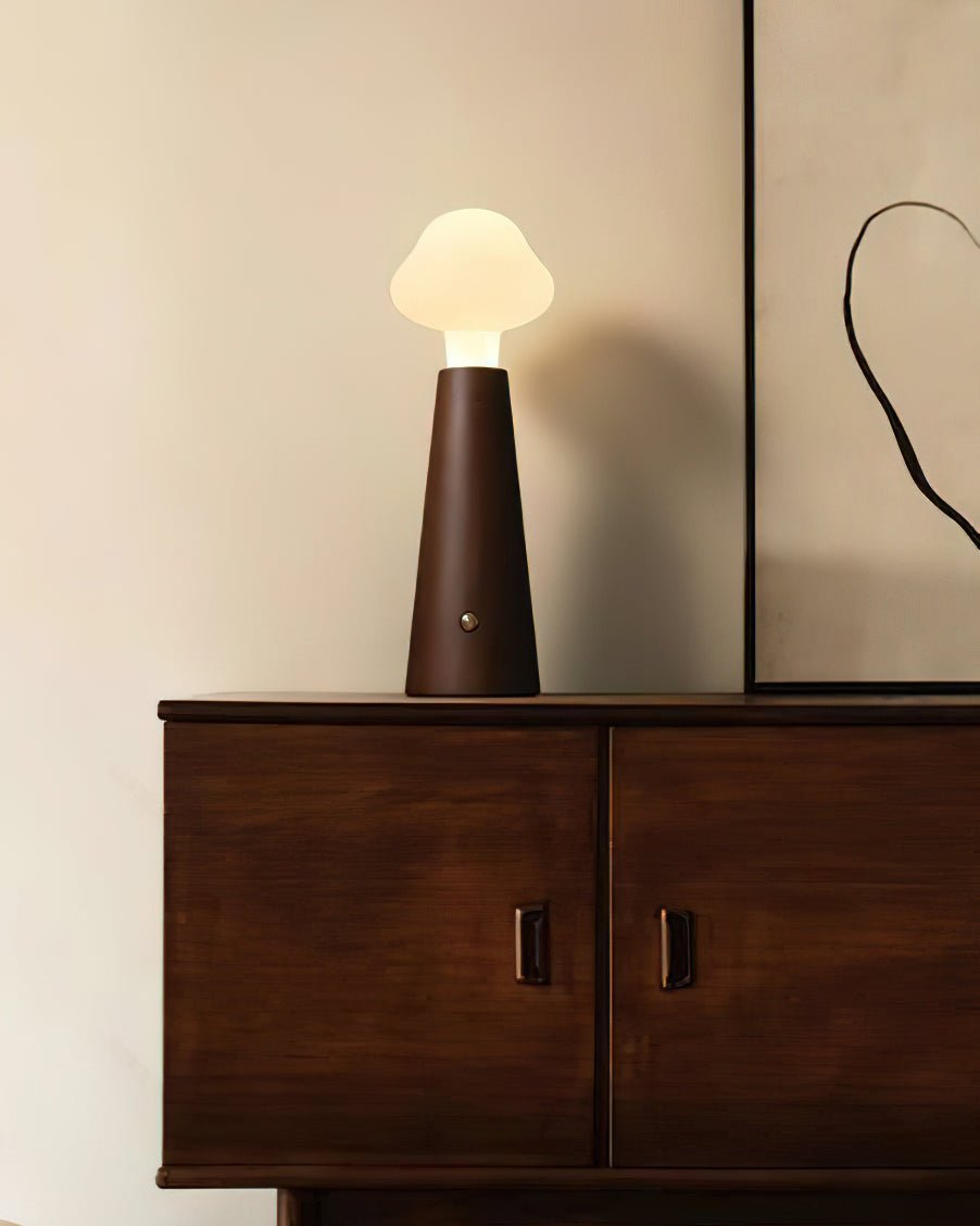 Mushio lámpara de mesa de madera