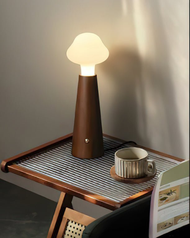 Mushio lámpara de mesa de madera