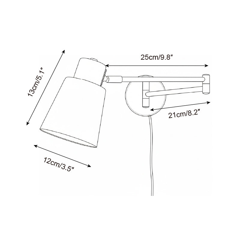 Reneraya aplique de pared regulable con enchufe enchufable