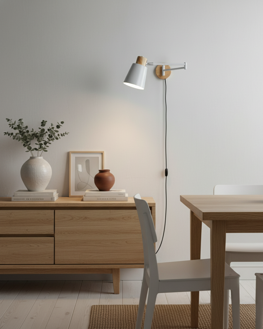 Reneraya aplique de pared regulable con enchufe enchufable