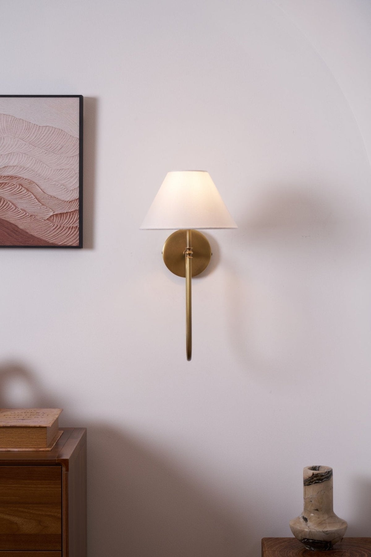 Devenq aplique de pared vintage industrial de tejido