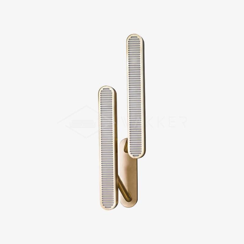 Oriararia aplique de pared latón rejilla ranurada