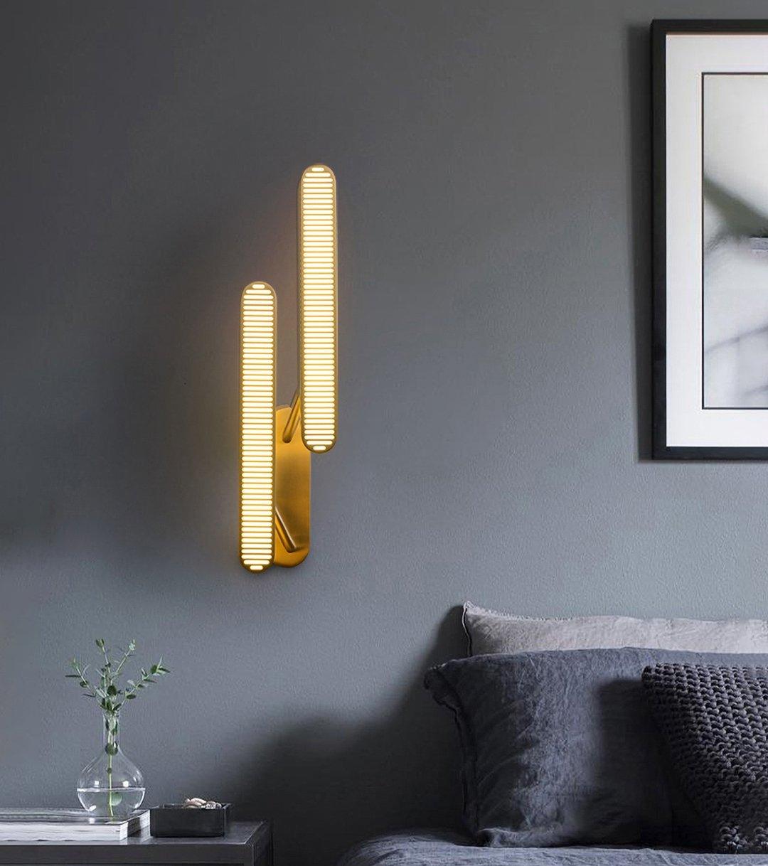 Oriararia aplique de pared latón rejilla ranurada
