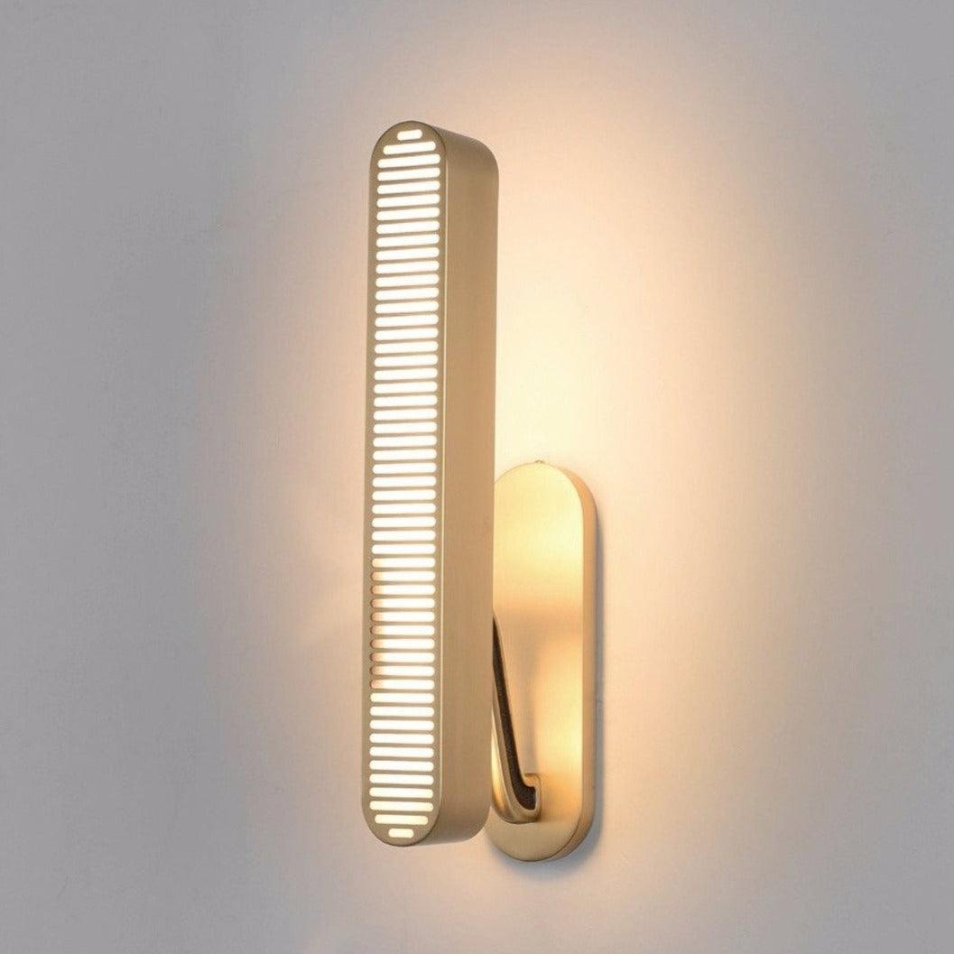 Oriararia aplique de pared latón rejilla ranurada
