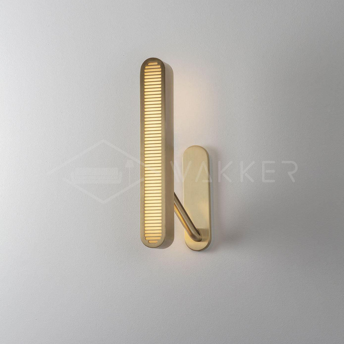Oriararia aplique de pared latón rejilla ranurada