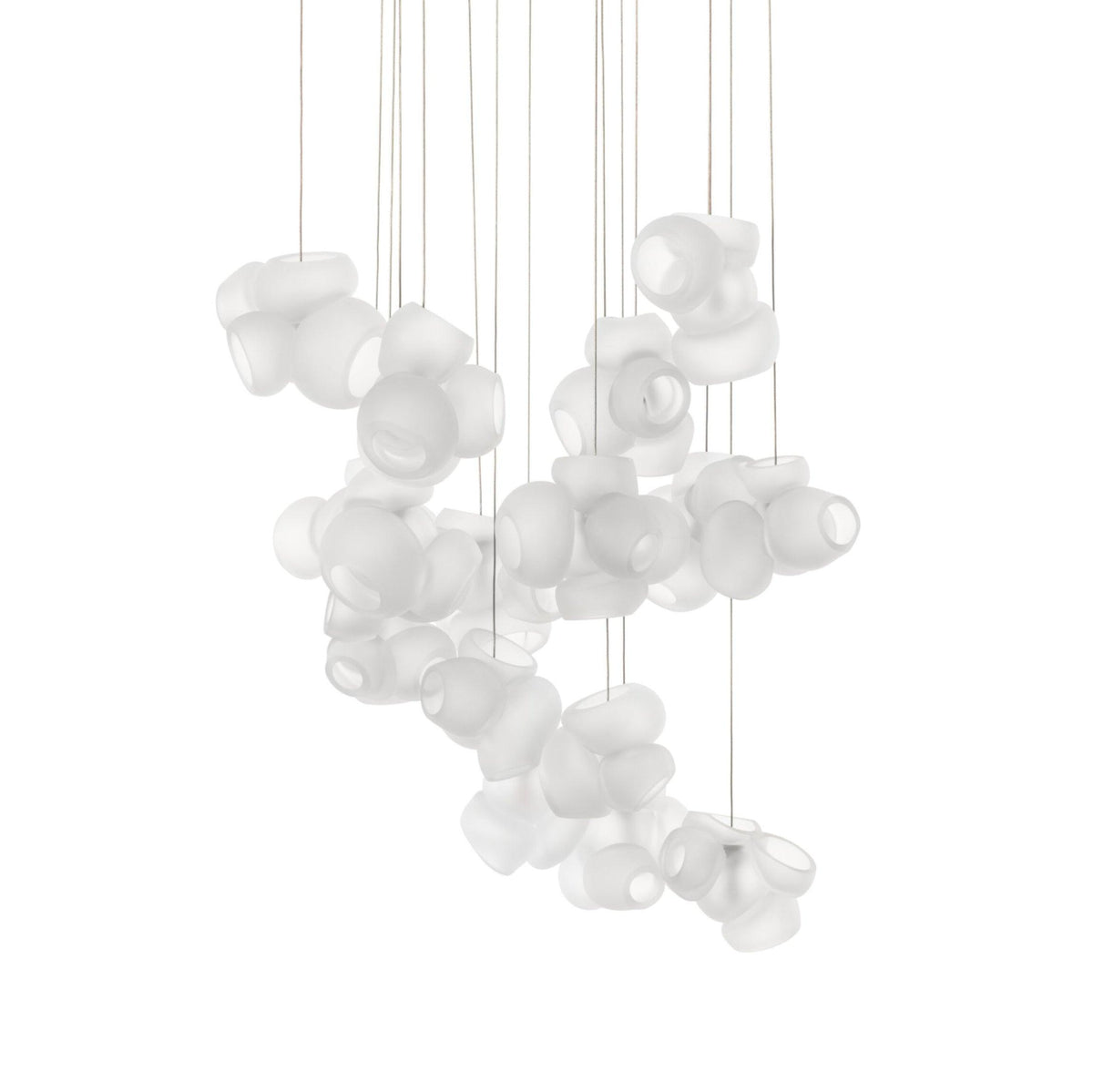 Ursa lámpara colgante Bubbles Cluster con globos de vidrio