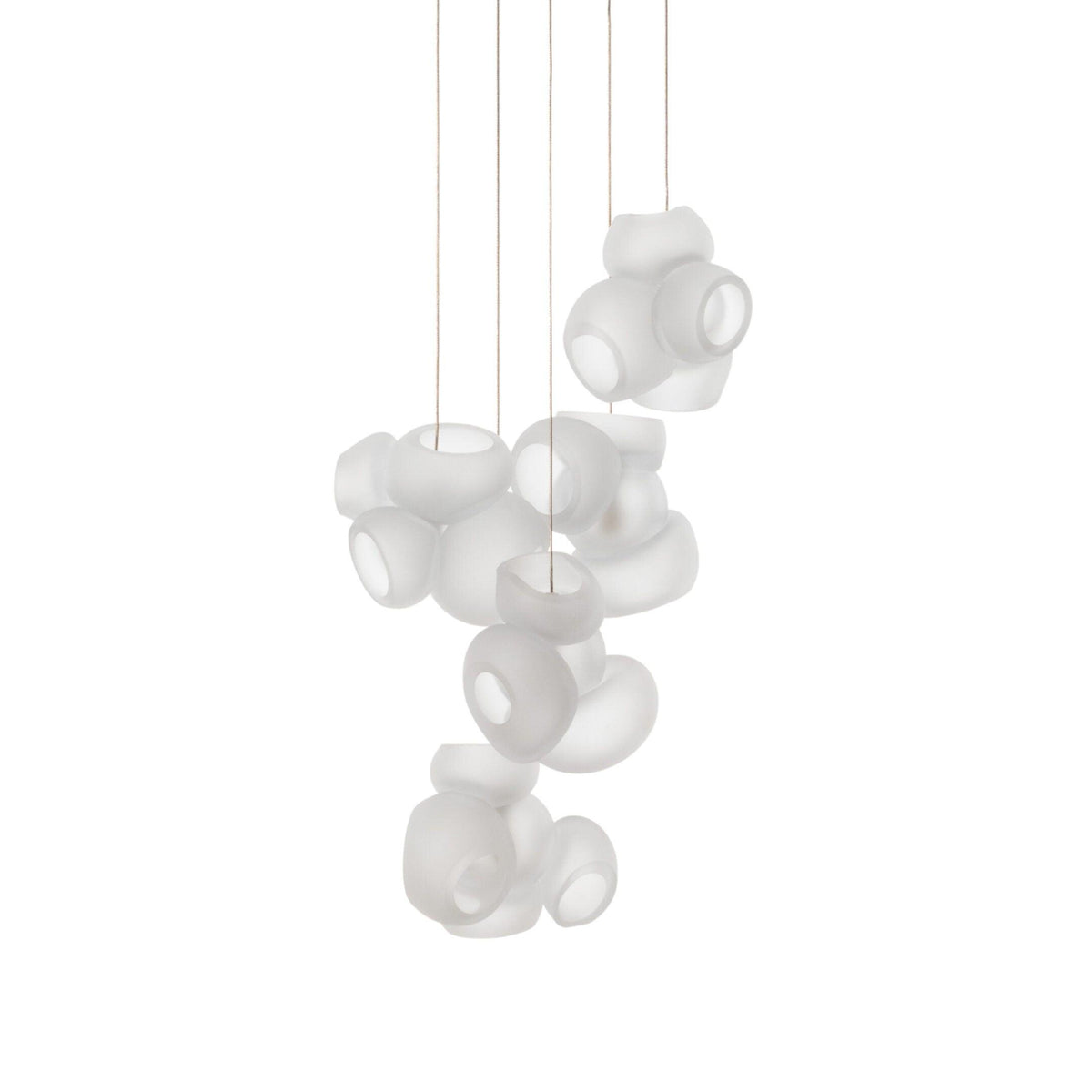 Ursa lámpara colgante Bubbles Cluster con globos de vidrio