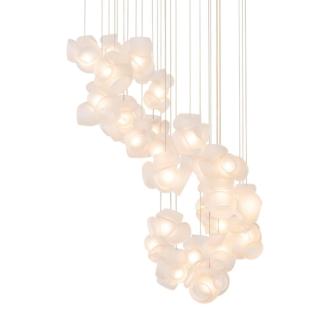 Ursa lámpara colgante Bubbles Cluster con globos de vidrio