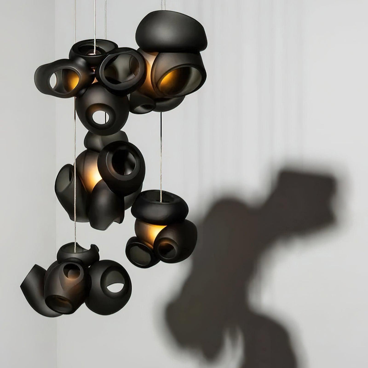 Ursa lámpara colgante Bubbles Cluster con globos de vidrio