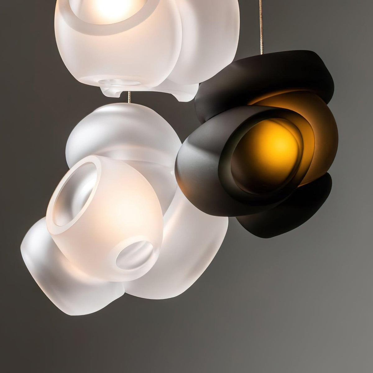 Ursa lámpara colgante Bubbles Cluster con globos de vidrio