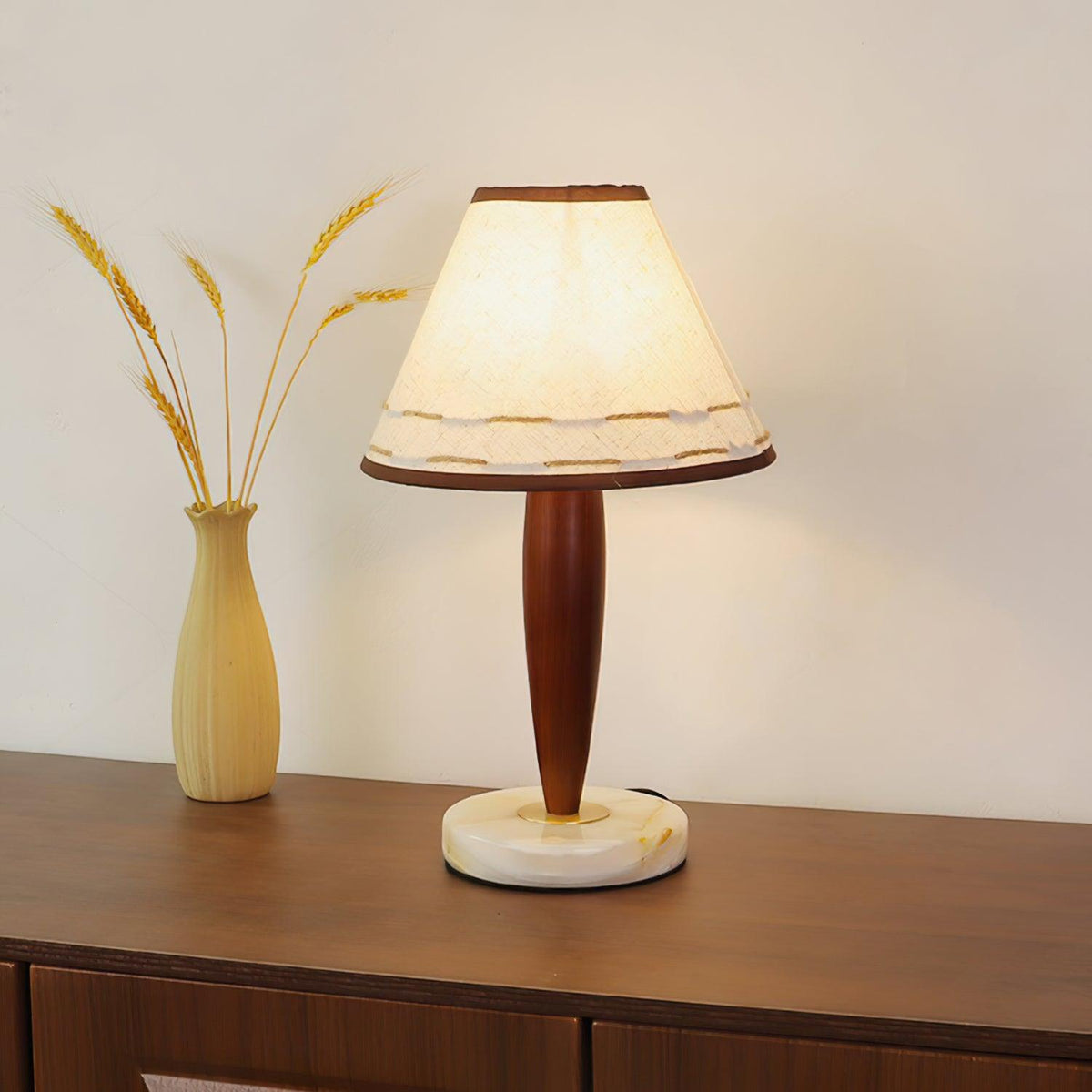 Taylor lámpara de mesa vintage de tejido