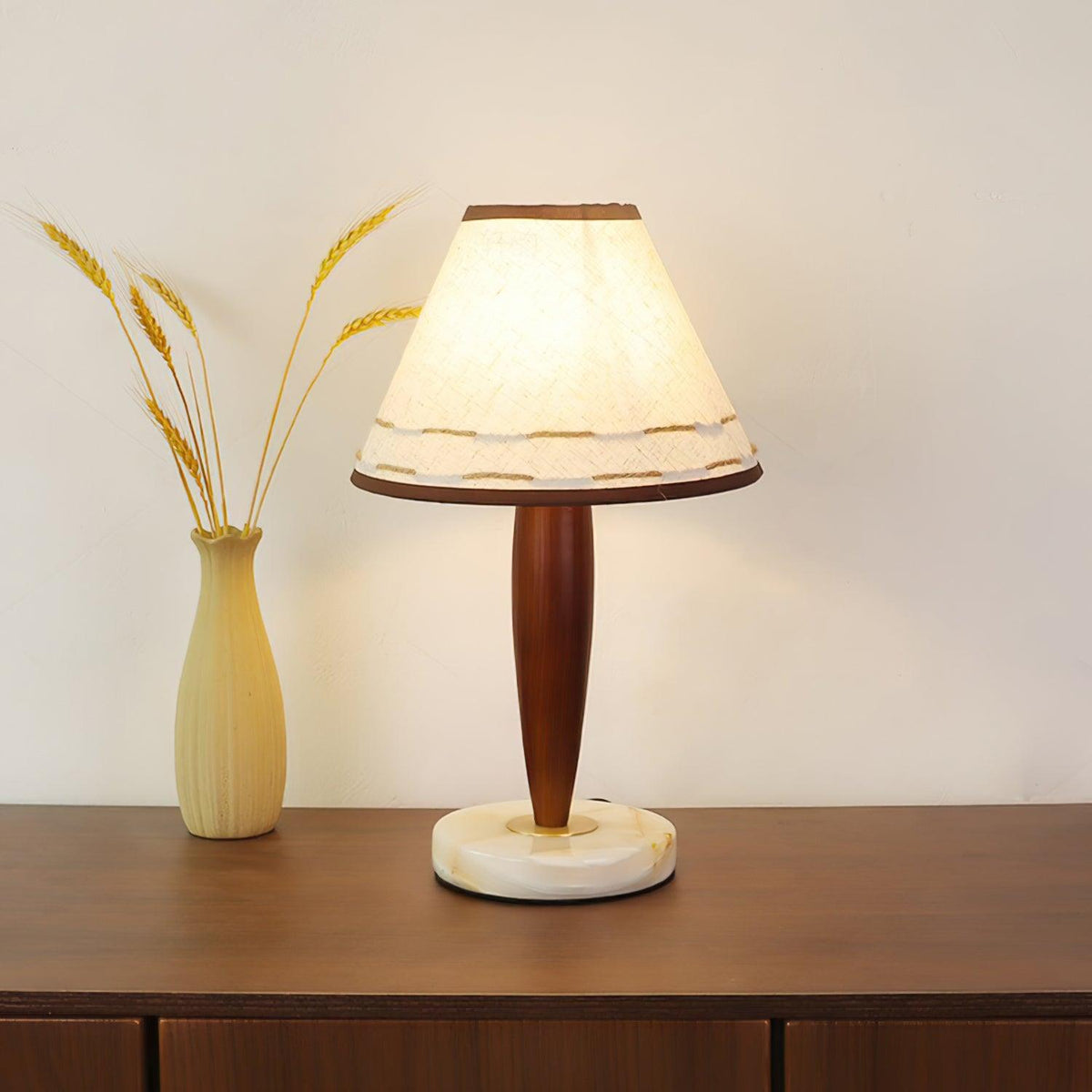 Taylor lámpara de mesa vintage de tejido