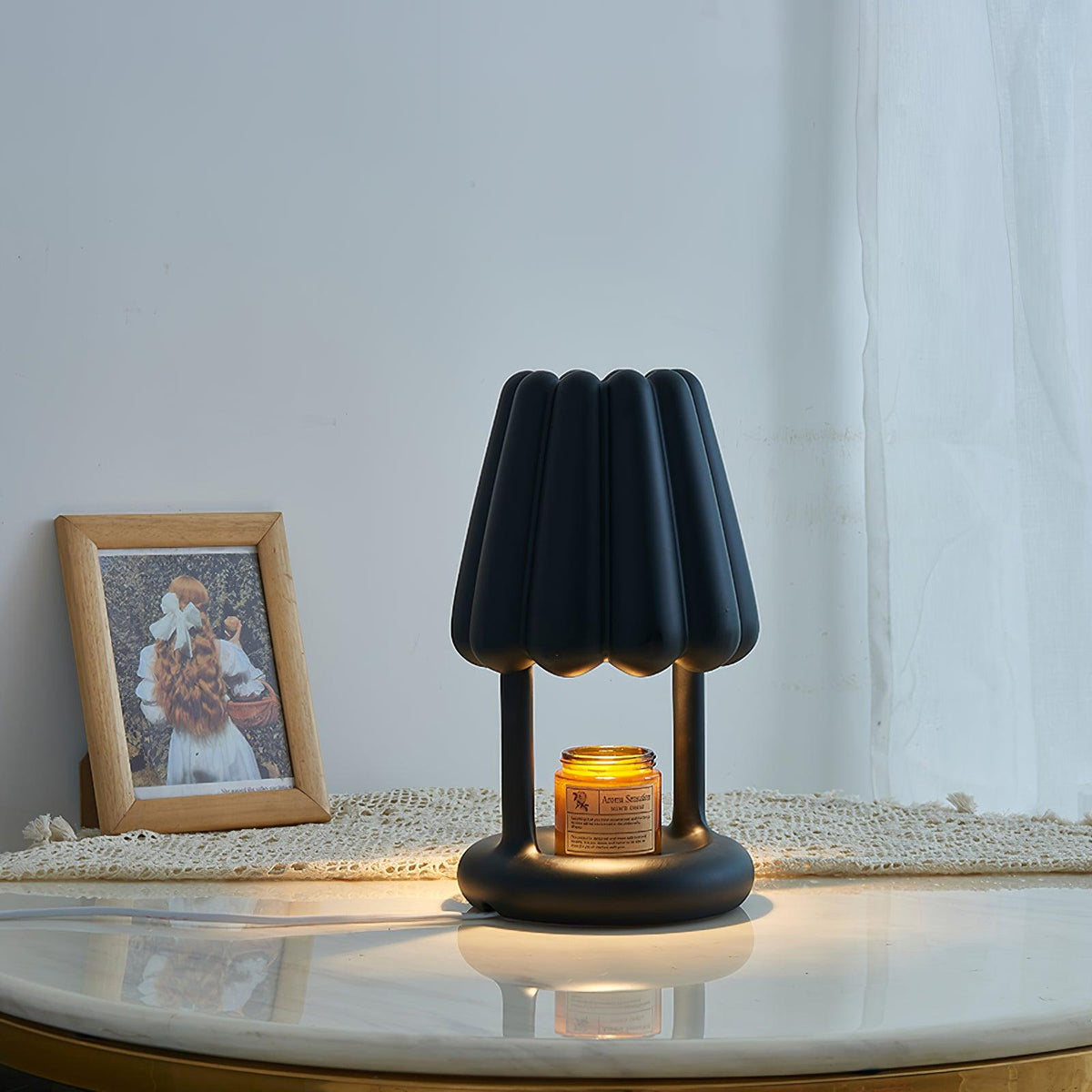 Lucoiella lámpara de mesa moderna de resina