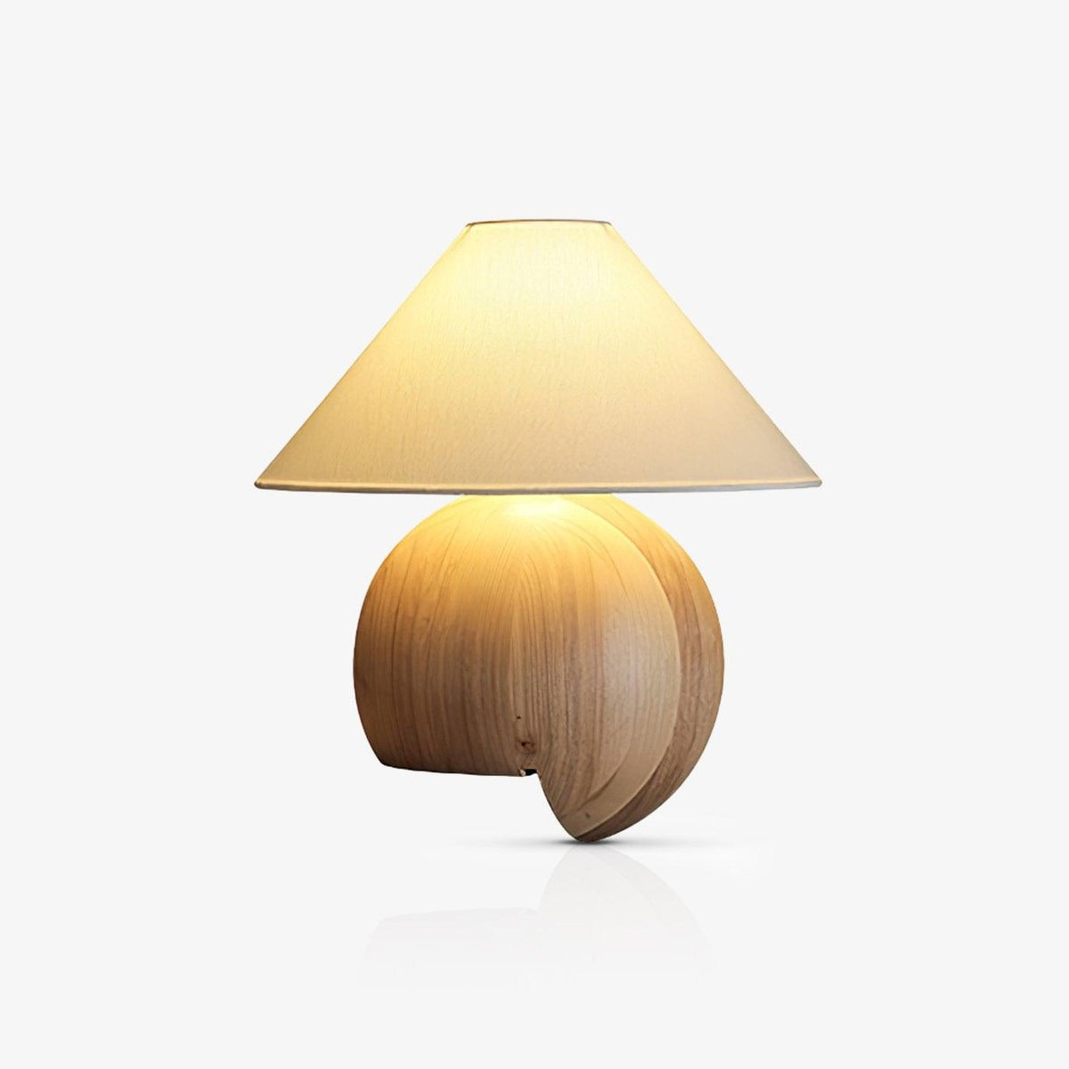 Halise lámpara de mesa de madera orgánica