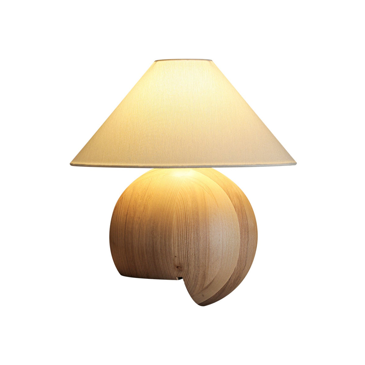 Halise lámpara de mesa de madera orgánica