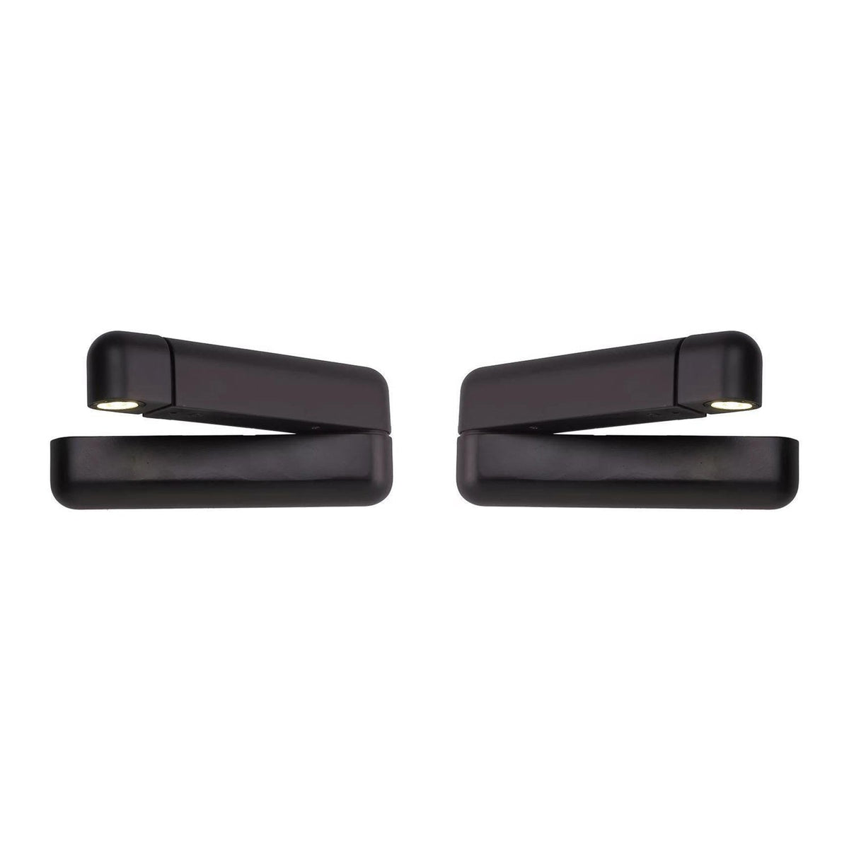 Soreora aplique de pared negro LED regulable con puerto USB