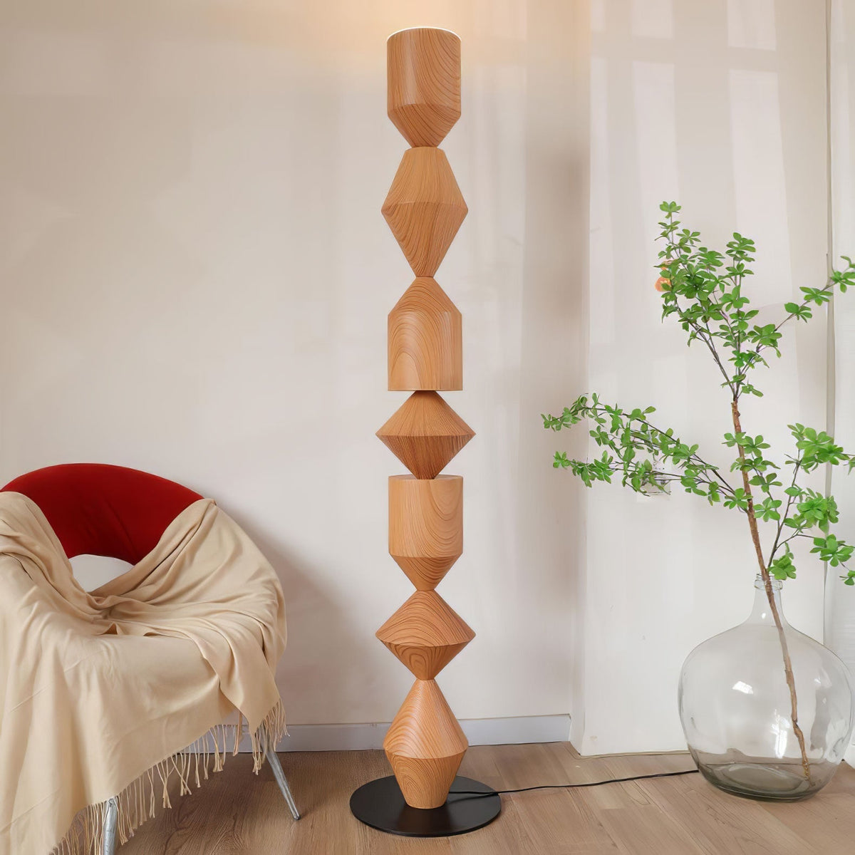 Drisen lámpara de pie minimalista de madera
