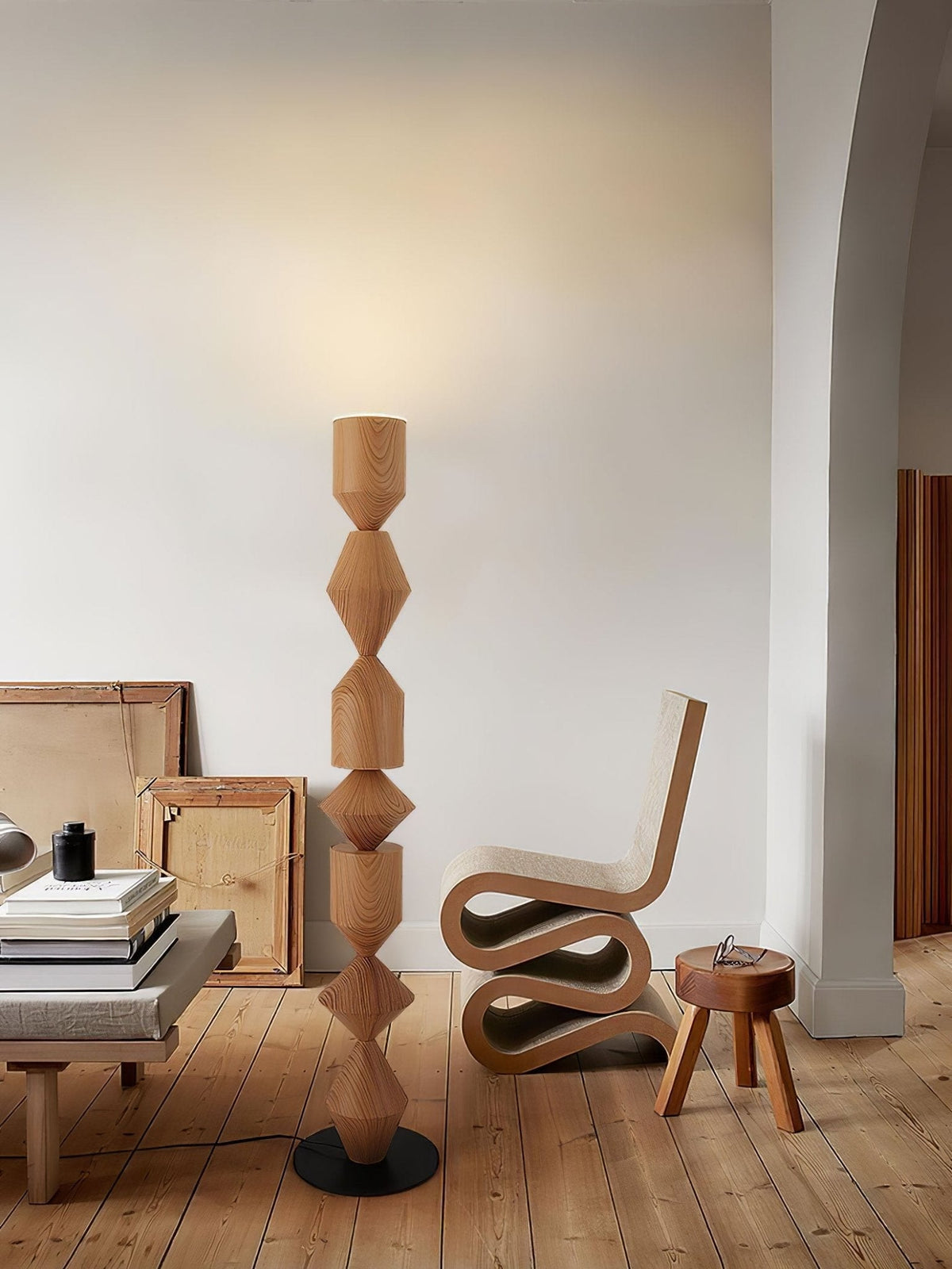 Drisen lámpara de pie minimalista de madera