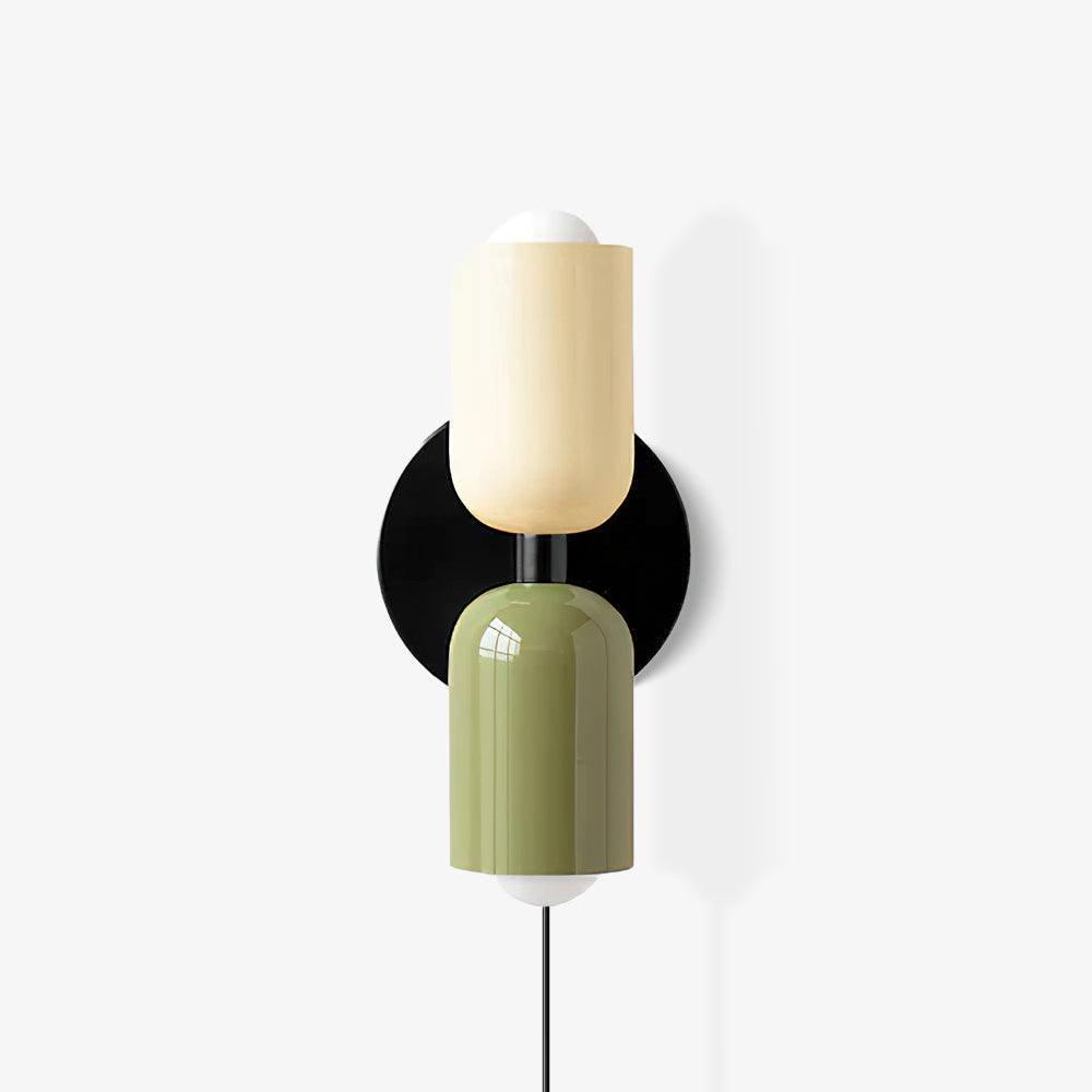 Teriielle aplique de pared verde negro minimalista enchufe enchufable