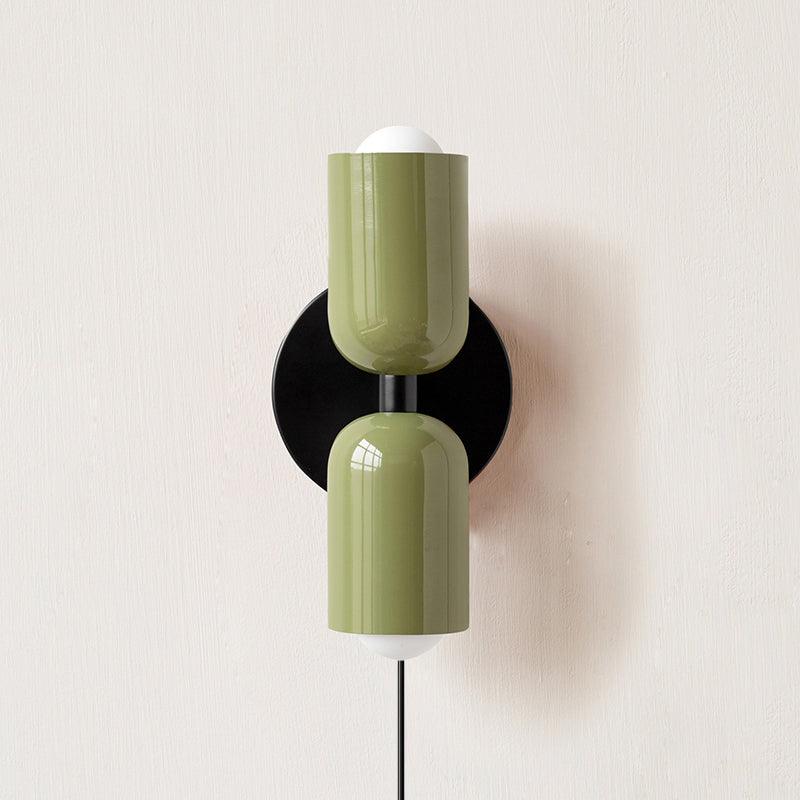 Teriielle aplique de pared verde negro minimalista enchufe enchufable