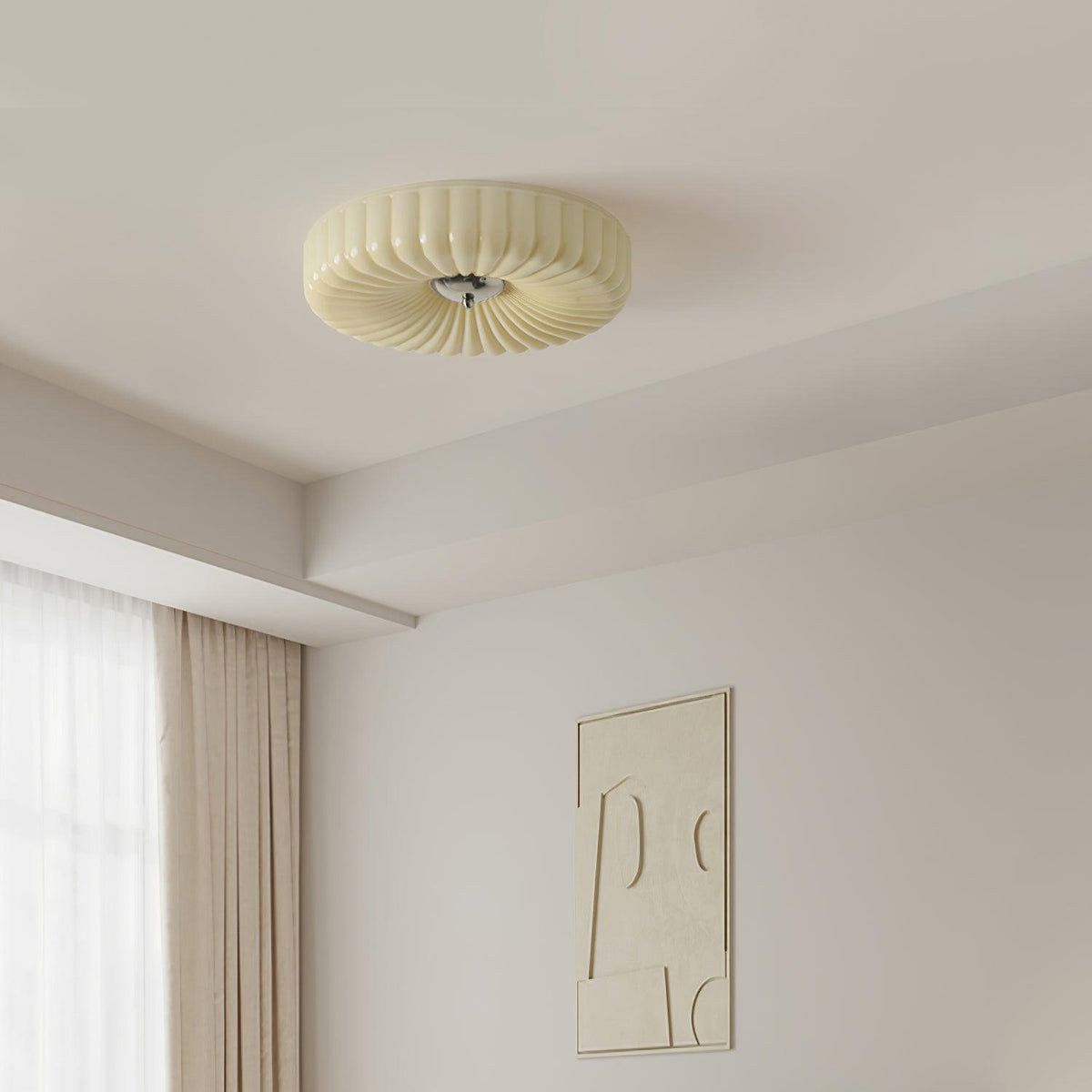 Mivone plafón de vidrio crema