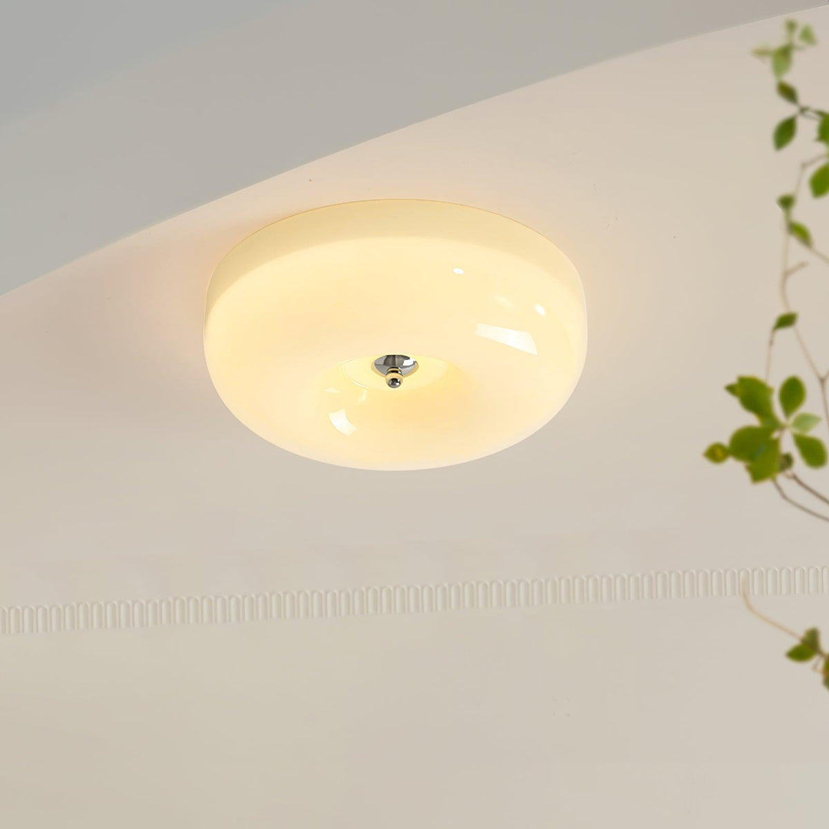 Cam lámpara de techo moderna minimalista de vidrio con diseño en espiral
