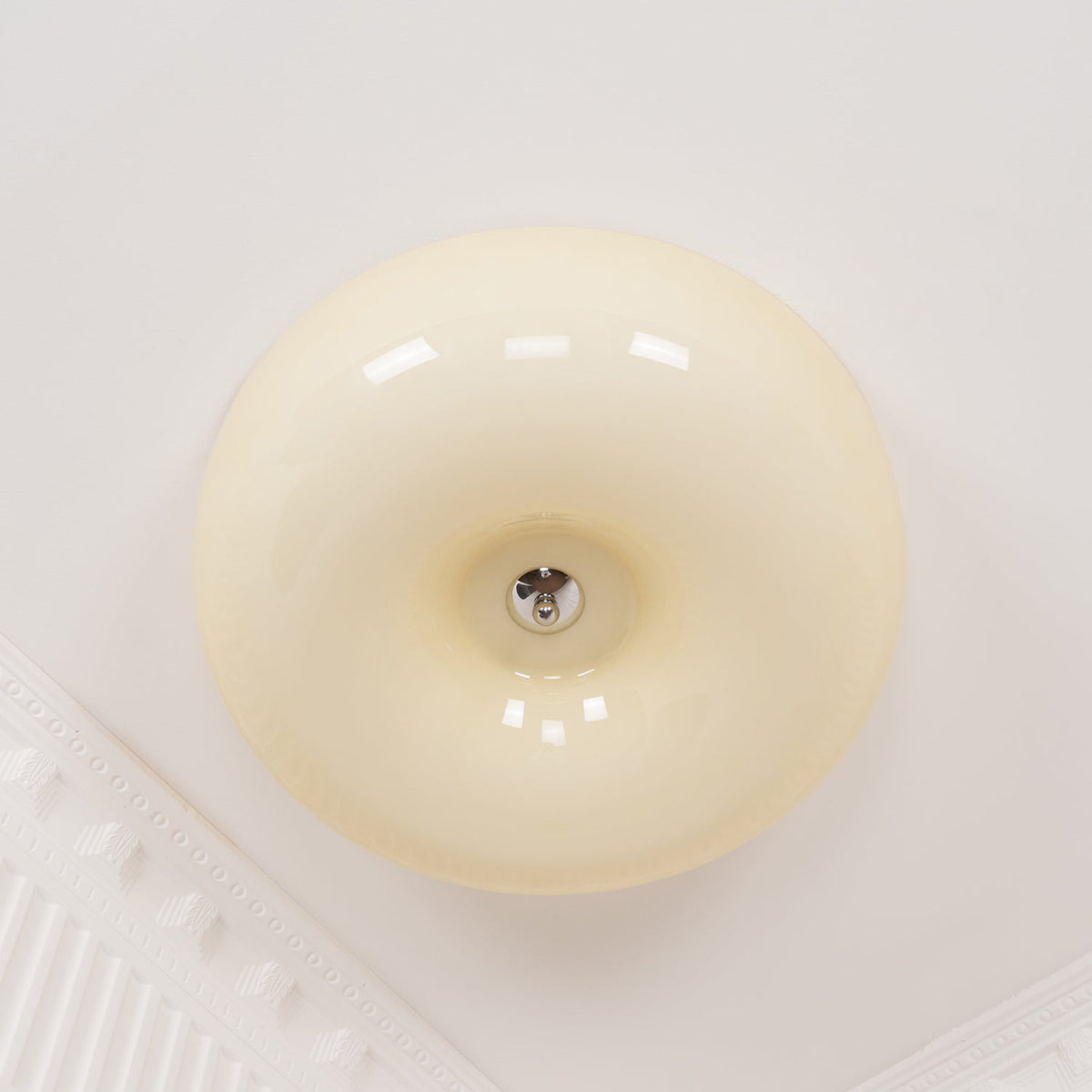 Velisiel lámpara de araña Cream Pudding con vidrio soplado