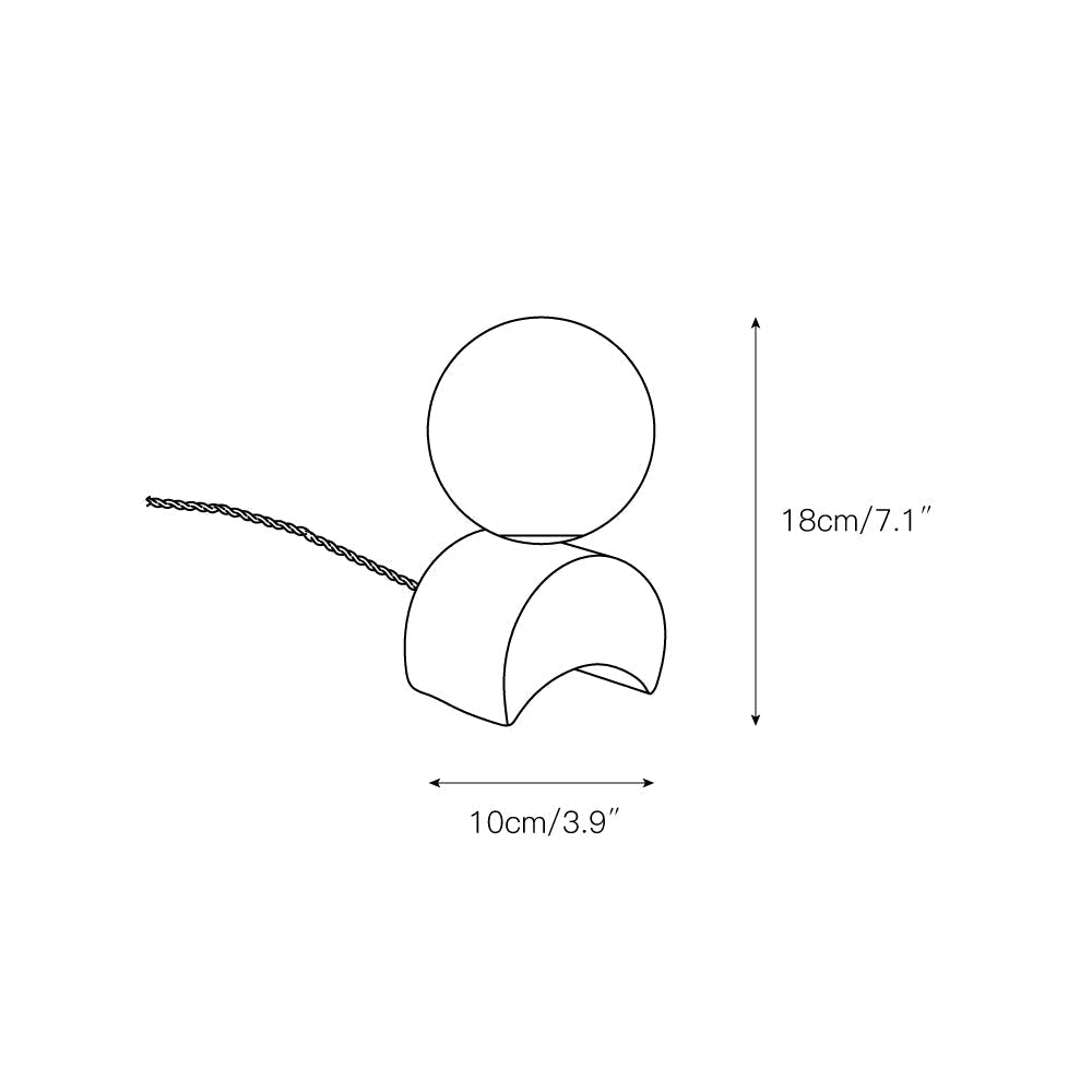 Crescent lámpara de mesa de mármol