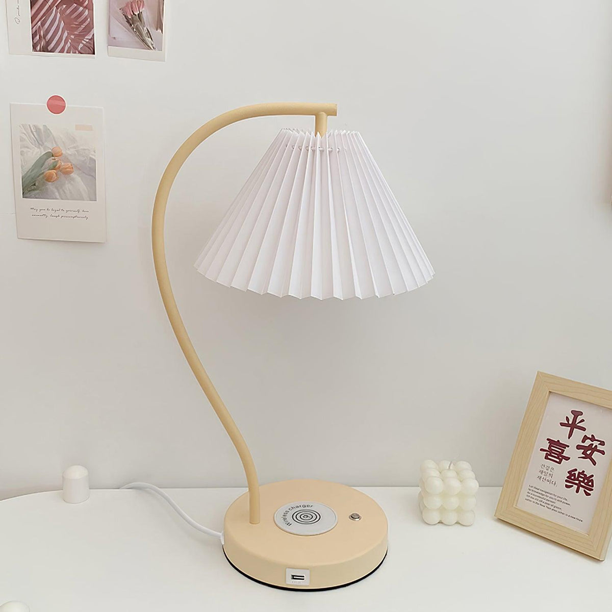 Evlaeus lámpara de mesa minimalista de madera para escritorio