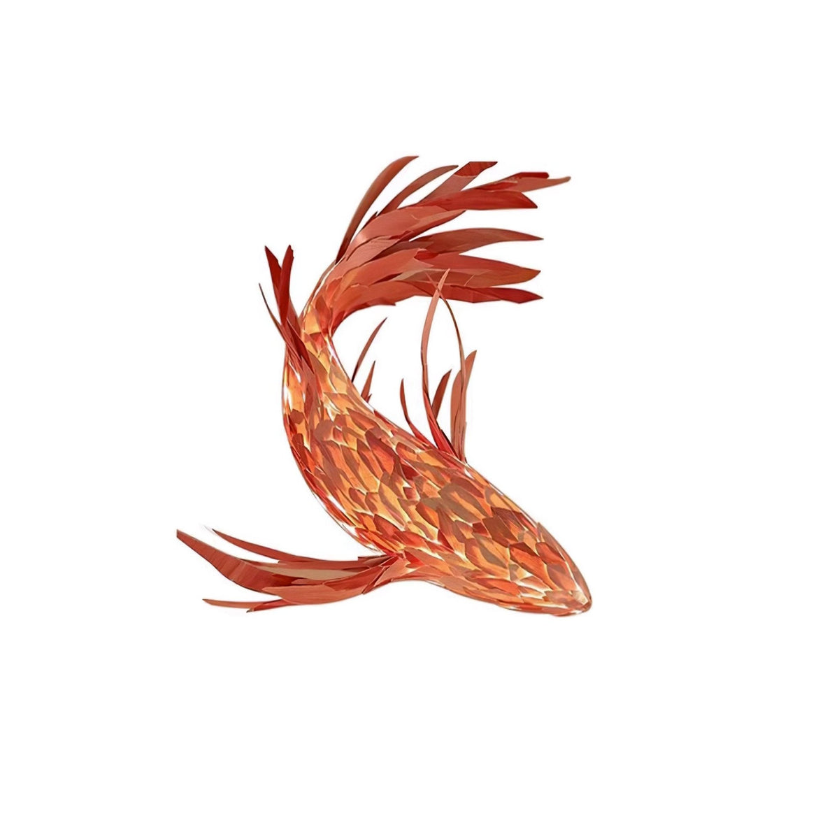 Aureline Crimson Swirl Koi lámpara de araña