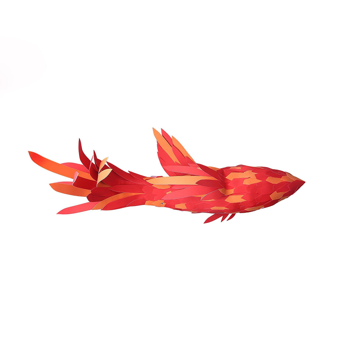 Aureline Crimson Swirl Koi lámpara de araña