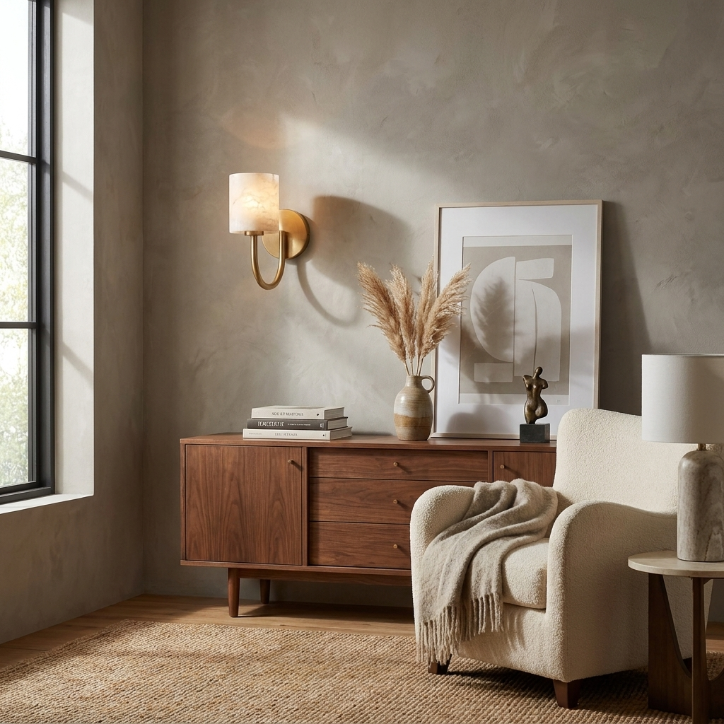 Sedgewick Aplique de pared de alabastro