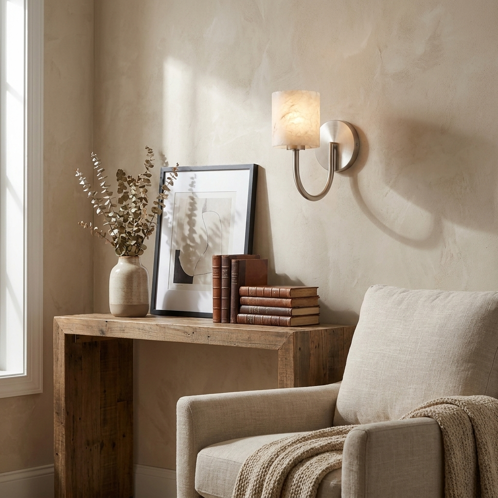 Sedgewick Aplique de pared de alabastro