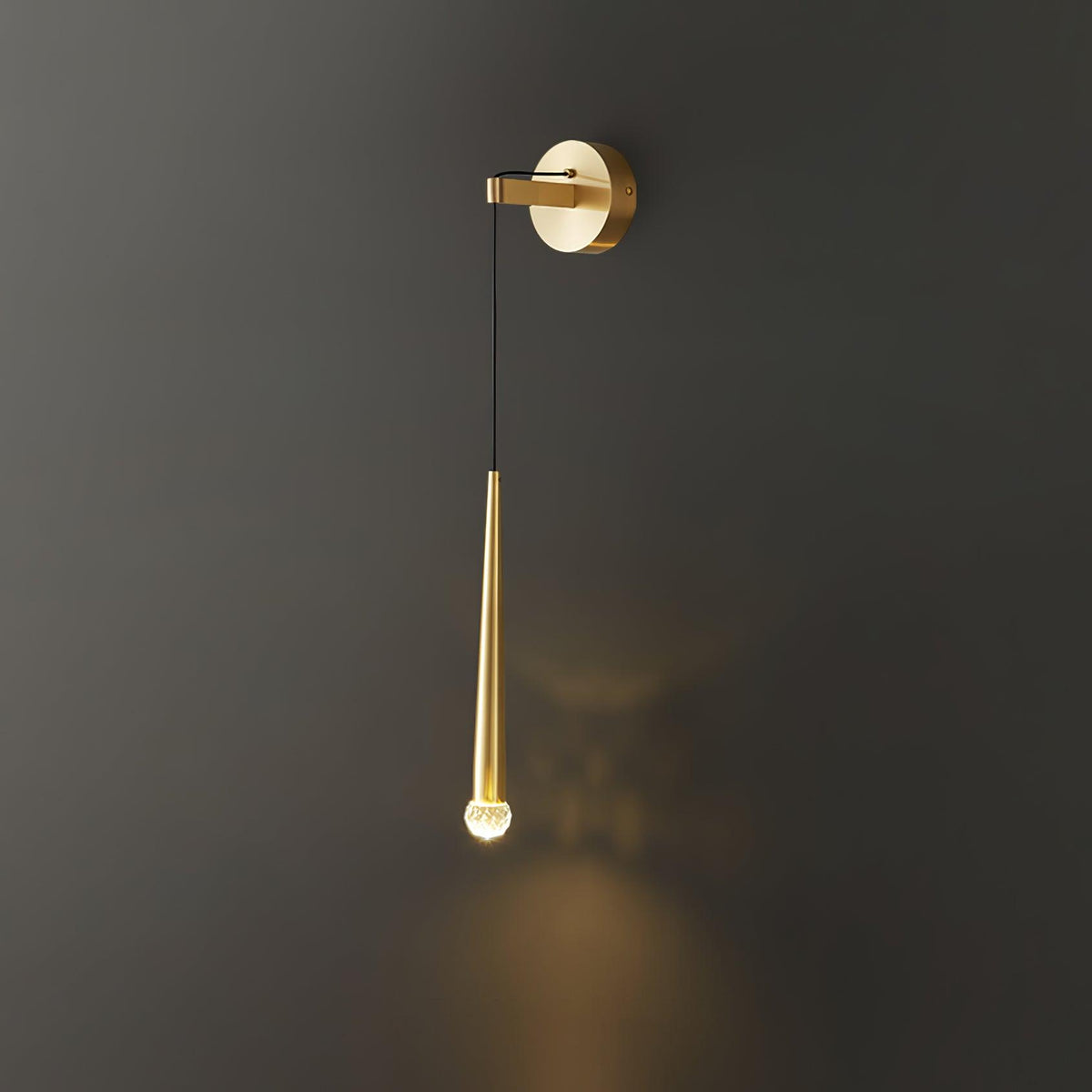 Dava aplique de pared moderno minimalista cónico de cristal