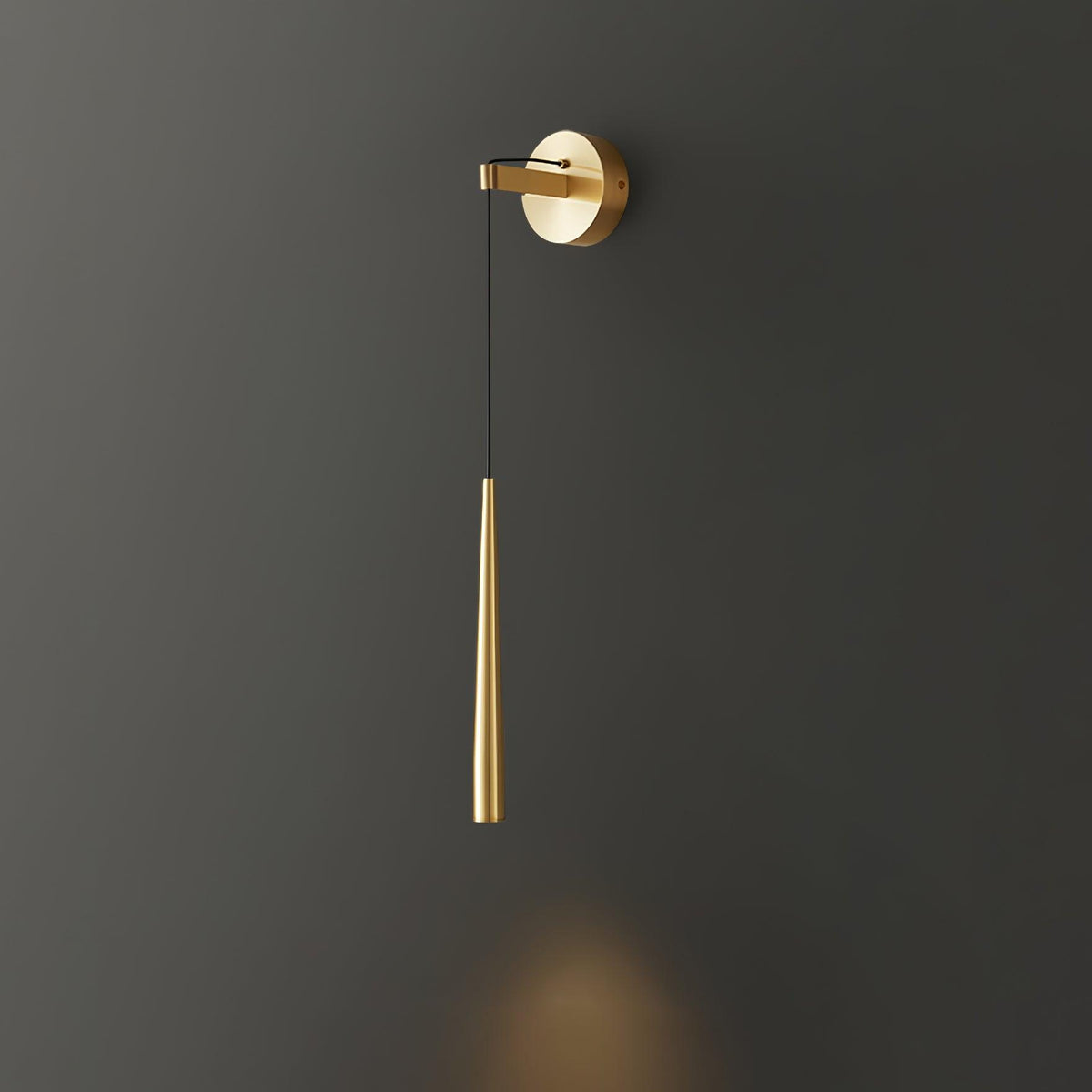 Dava aplique de pared moderno minimalista cónico de cristal