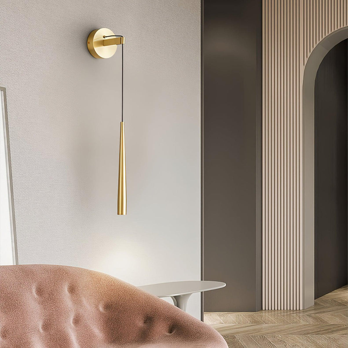 Dava aplique de pared moderno minimalista cónico de cristal