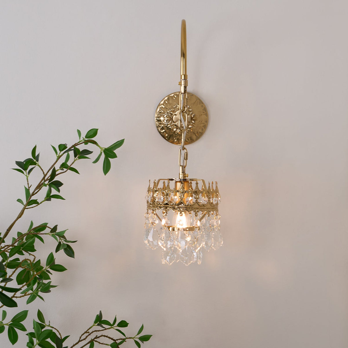 Ivmarila aplique de pared Corona de Arte nórdico en cristal