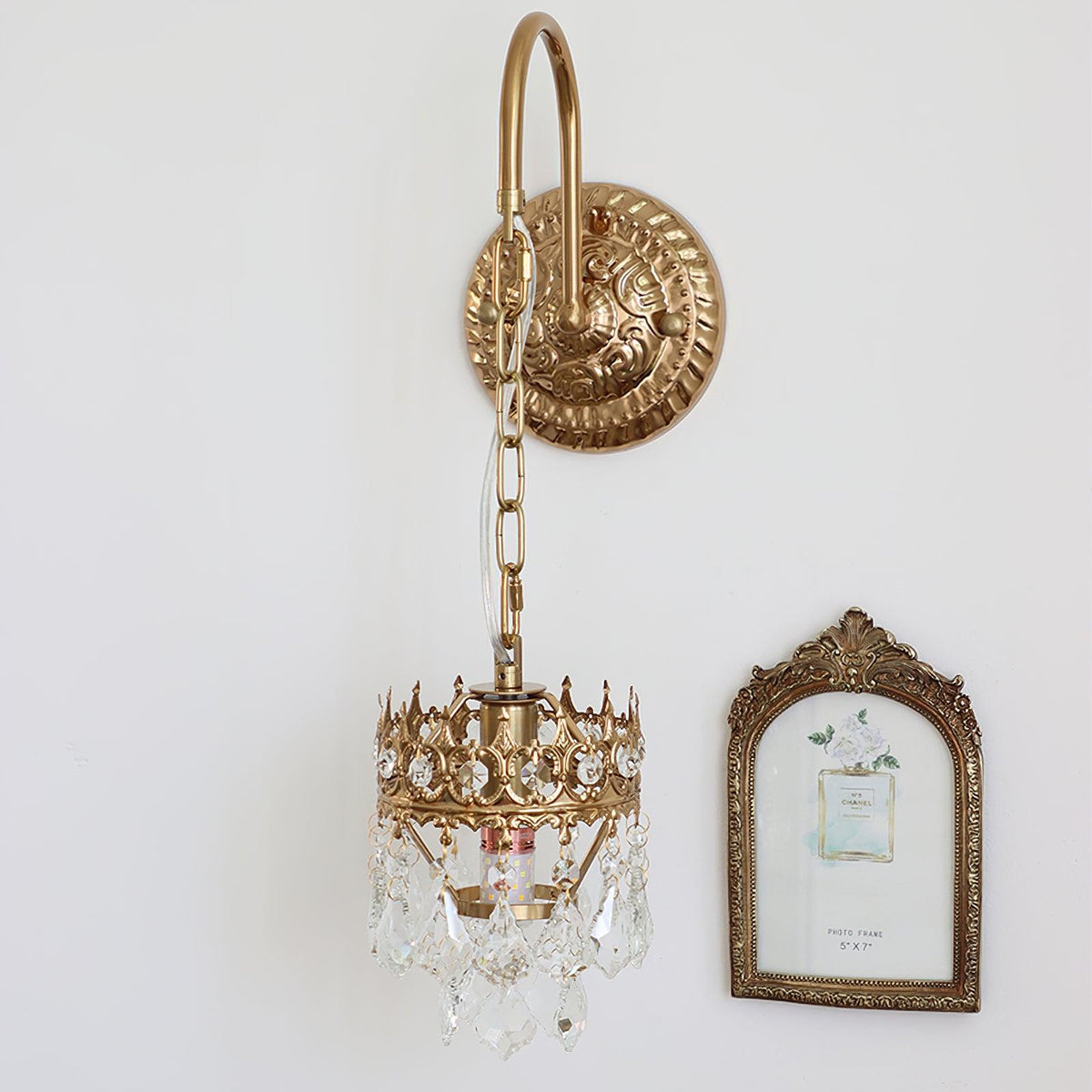 Ivmarila aplique de pared Corona de Arte nórdico en cristal