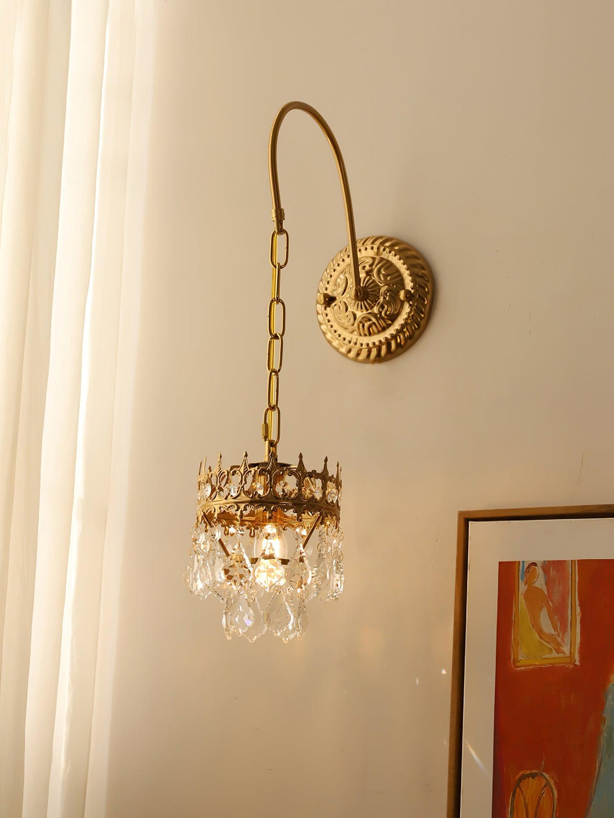 Ivmarila aplique de pared Corona de Arte nórdico en cristal