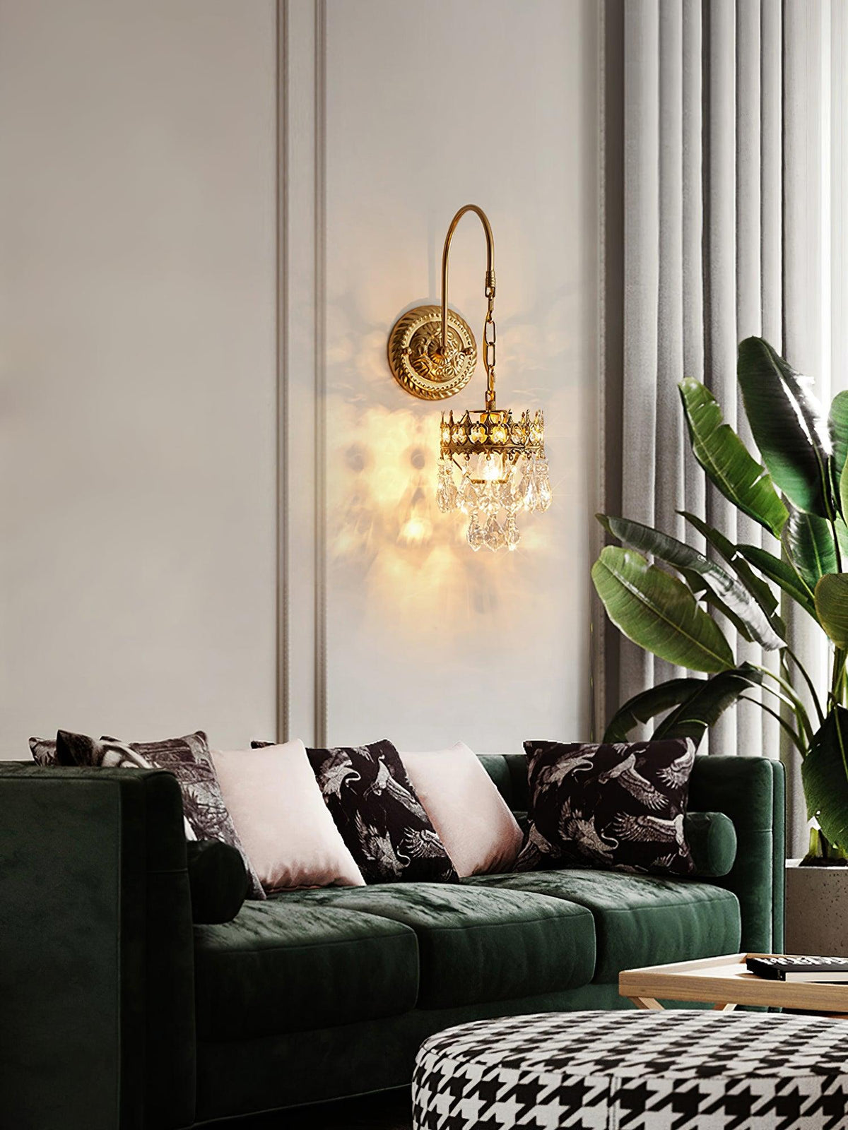 Ivmarila aplique de pared Corona de Arte nórdico en cristal