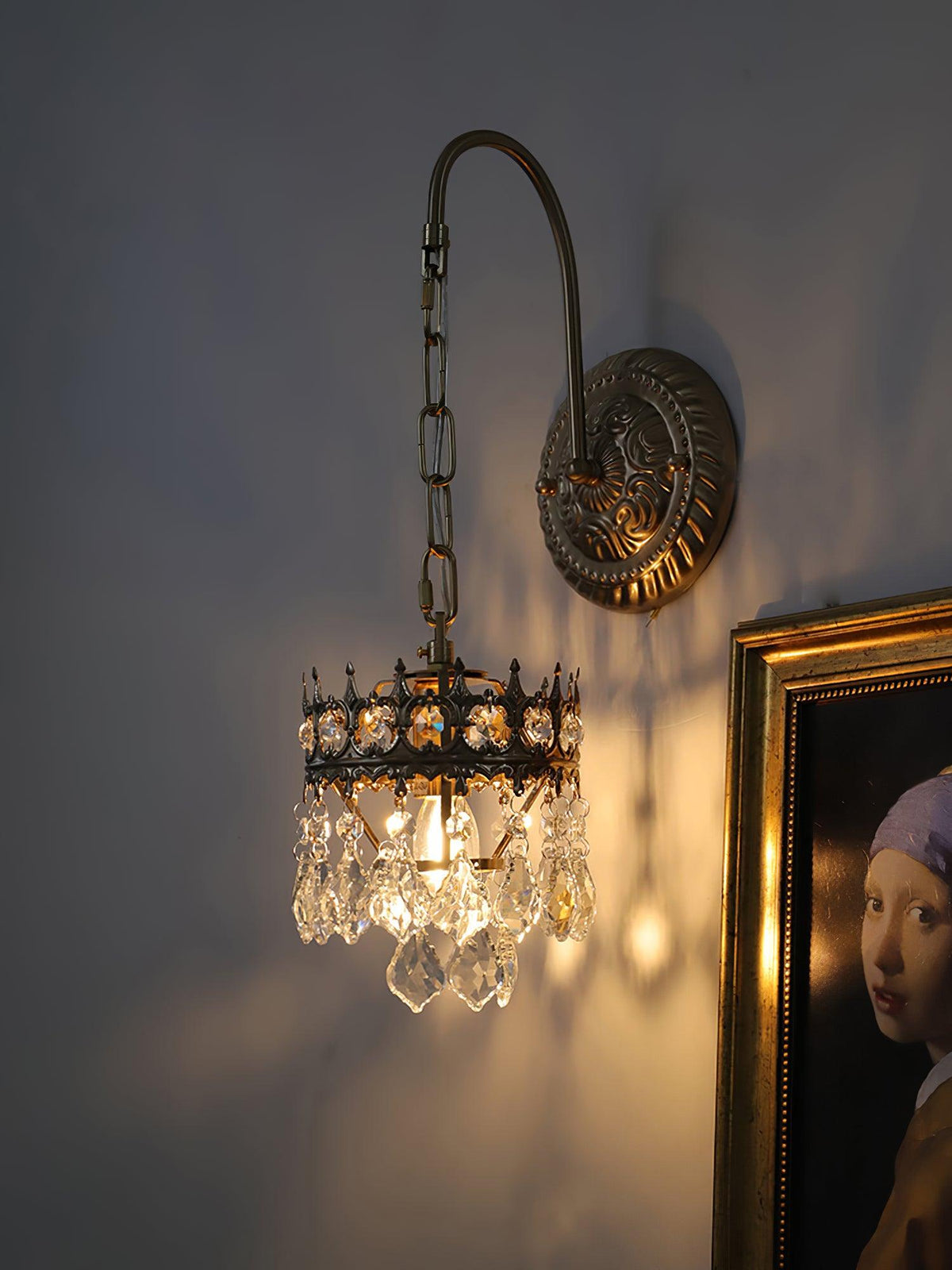 Ivmarila aplique de pared Corona de Arte nórdico en cristal