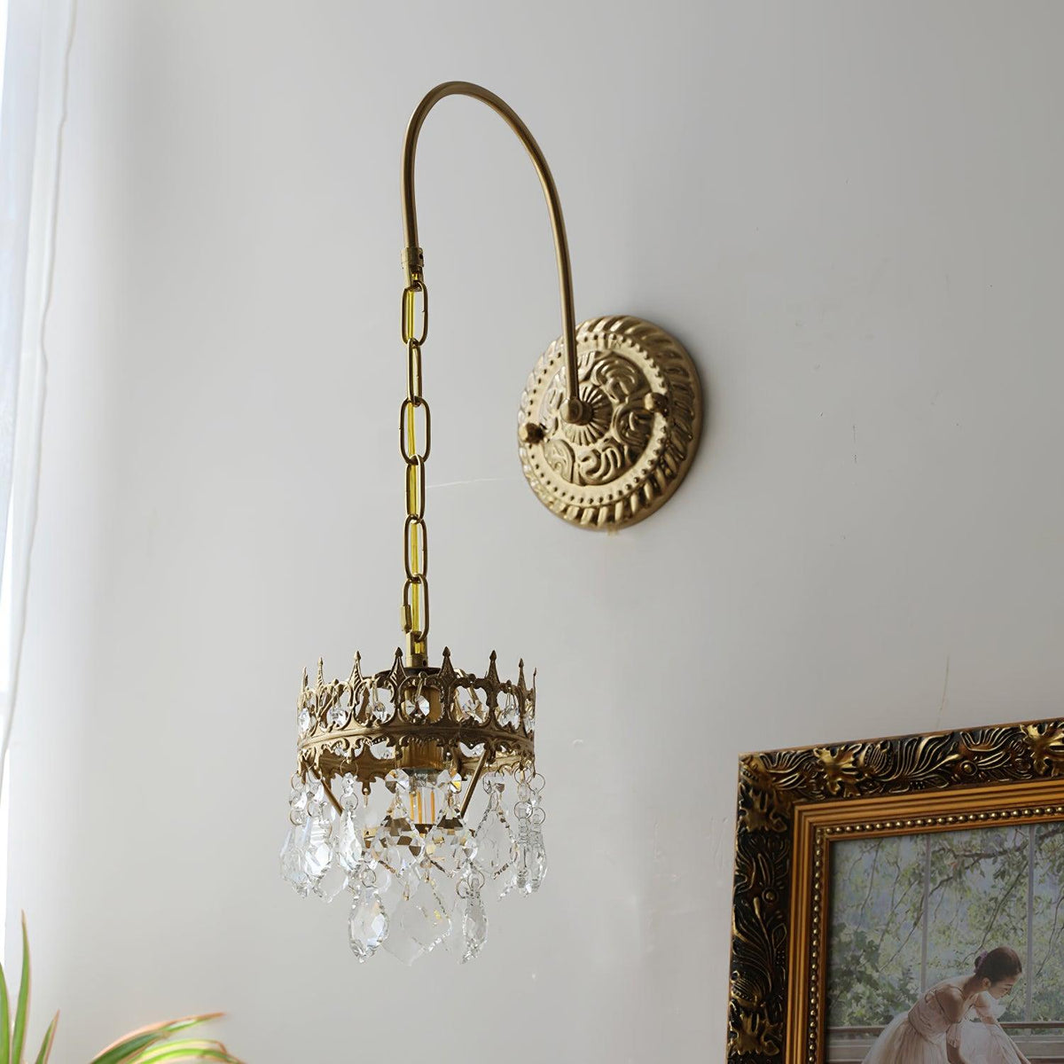 Ivmarila aplique de pared Corona de Arte nórdico en cristal