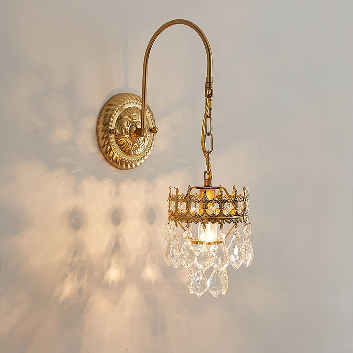 Ivmarila aplique de pared Corona de Arte nórdico en cristal