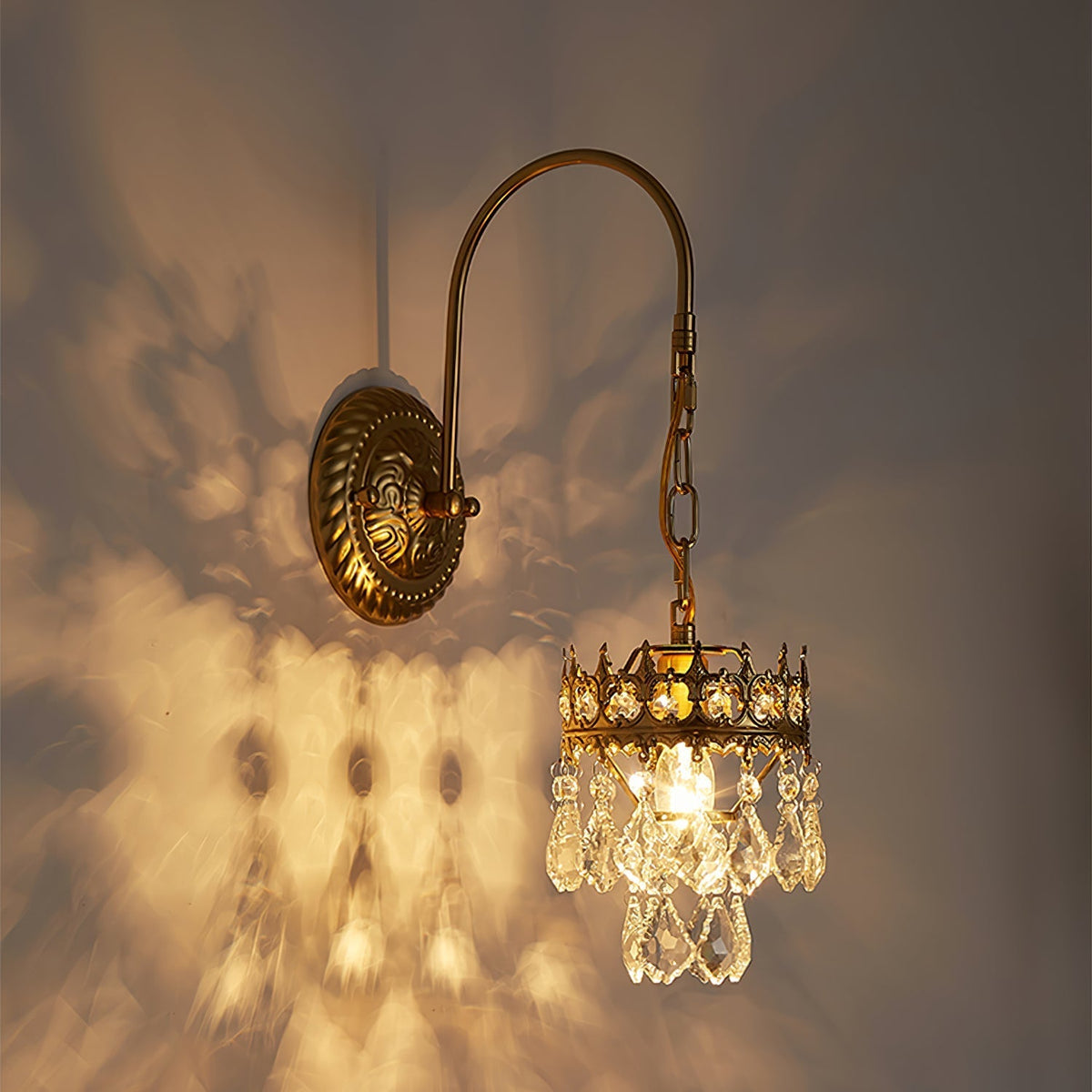 Ivmarila aplique de pared Corona de Arte nórdico en cristal