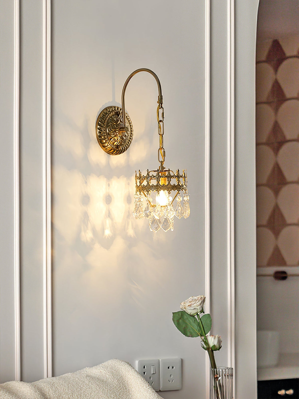 Ivmarila aplique de pared Corona de Arte nórdico en cristal