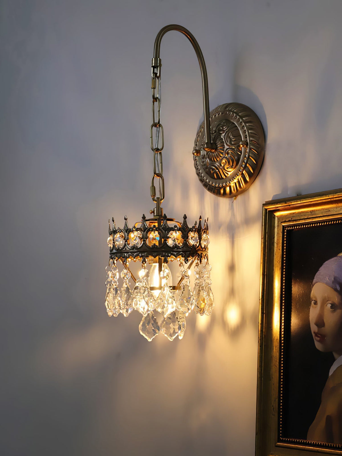 Ivmarila aplique de pared Corona de Arte nórdico en cristal