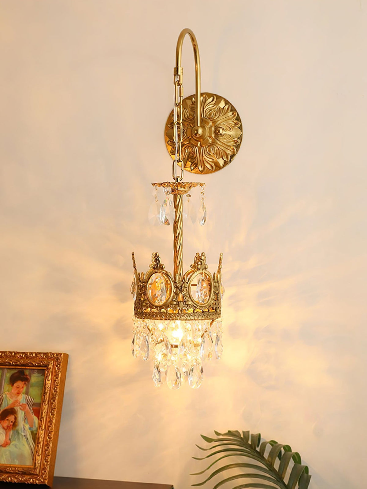 Aplique de pared cristal Crown