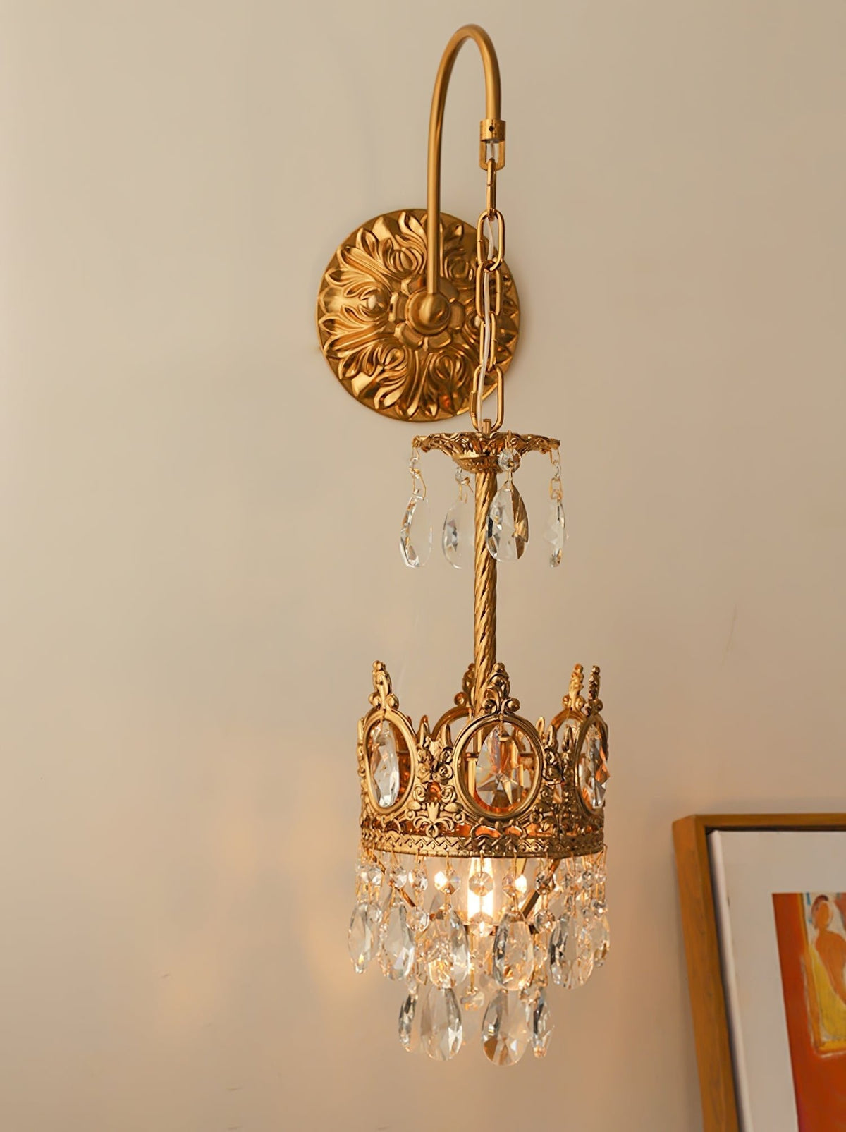 Aplique de pared cristal Crown