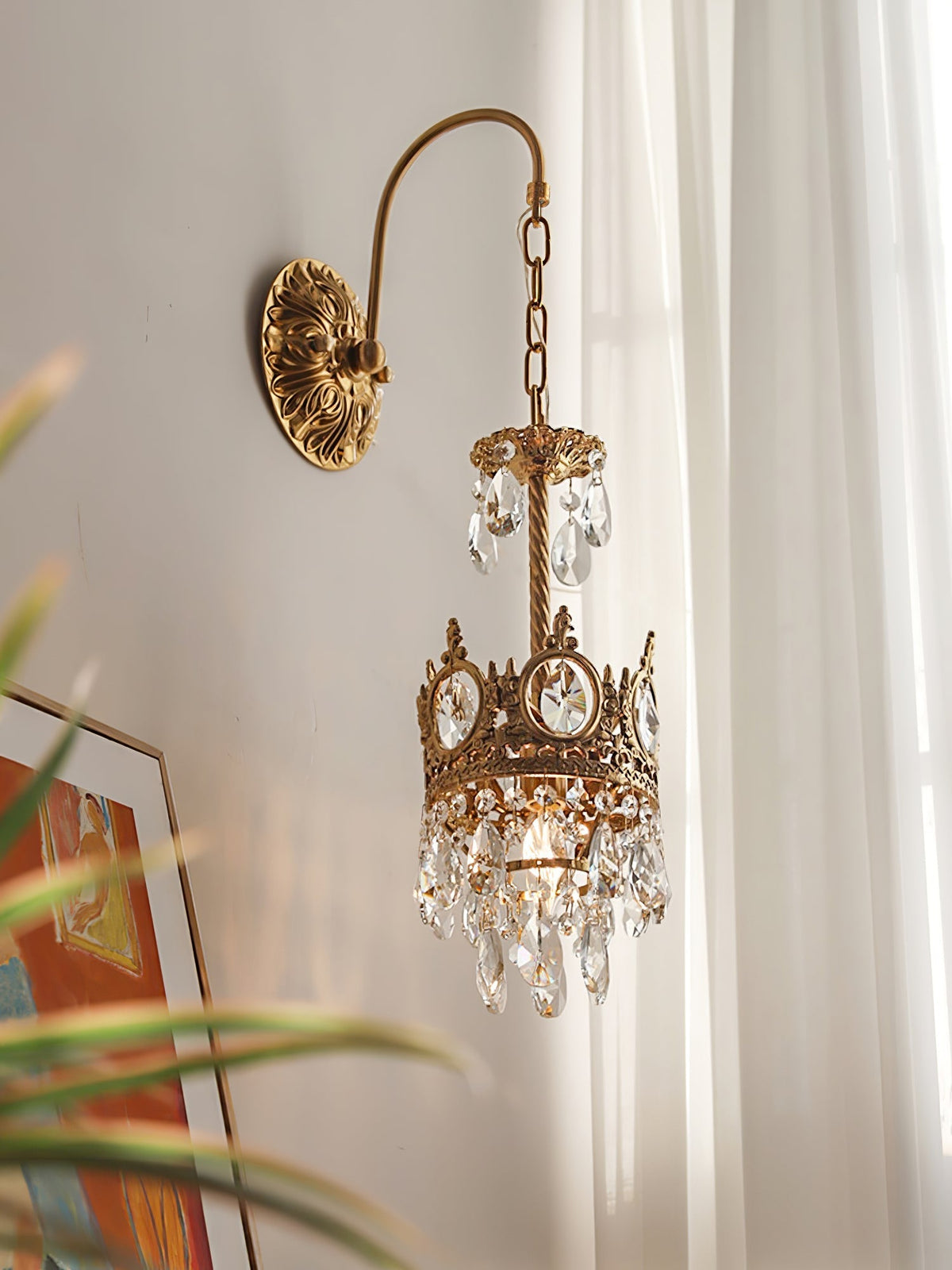 Aplique de pared cristal Crown